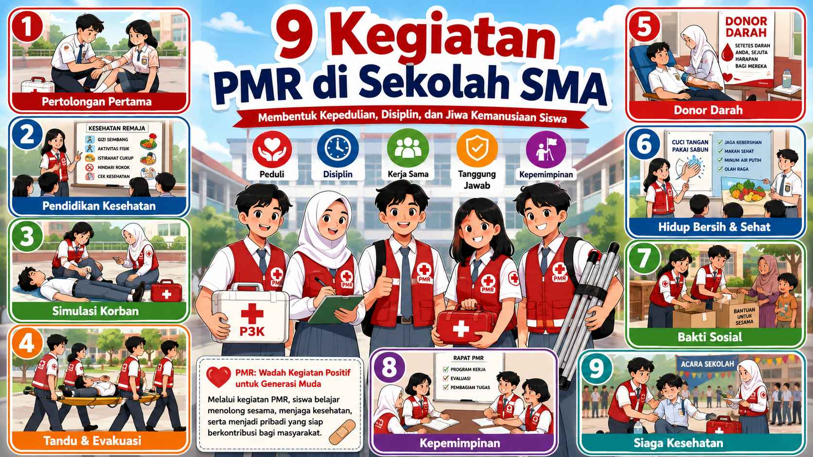 9 Kegiatan PMR di Sekolah SMA yang Bermanfaat