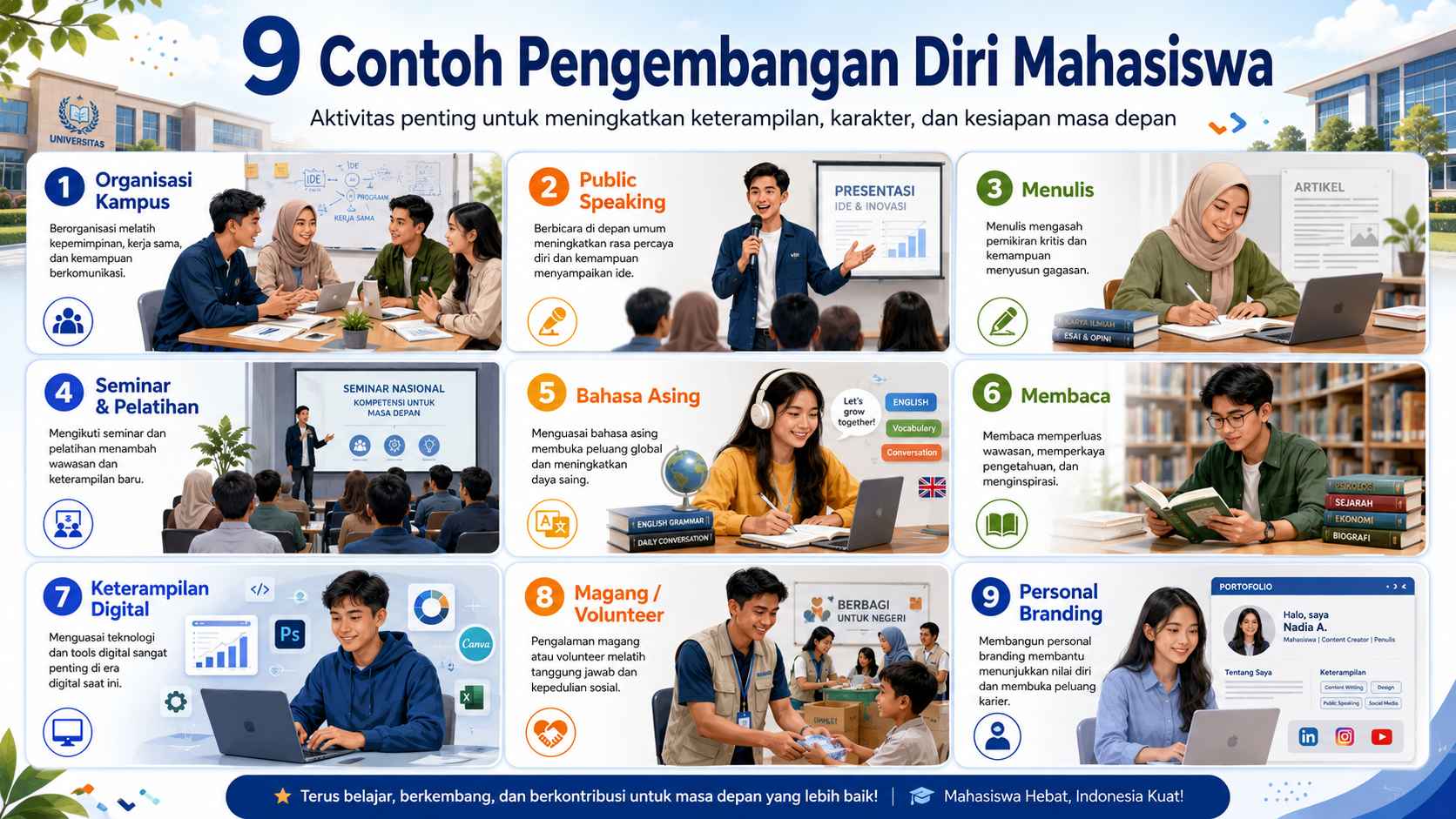 9 Contoh Pengembangan Diri Mahasiswa